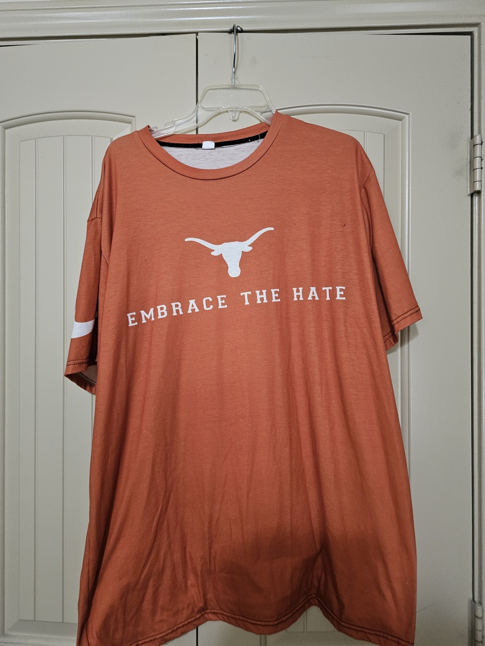 Nike Orange Short-Sleeve Tee with White Graphic